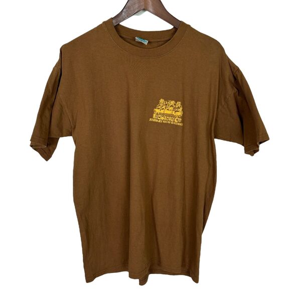 Co. Lux Personajes Mayas Guatemala Brown Graphic T-Shirt Men’s XL 100% Cotton - Picture 1 of 5